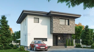 Proiect casa parter + etaj (121 mp) - Veneto Proiect casa parter + etaj (121 mp) - Veneto